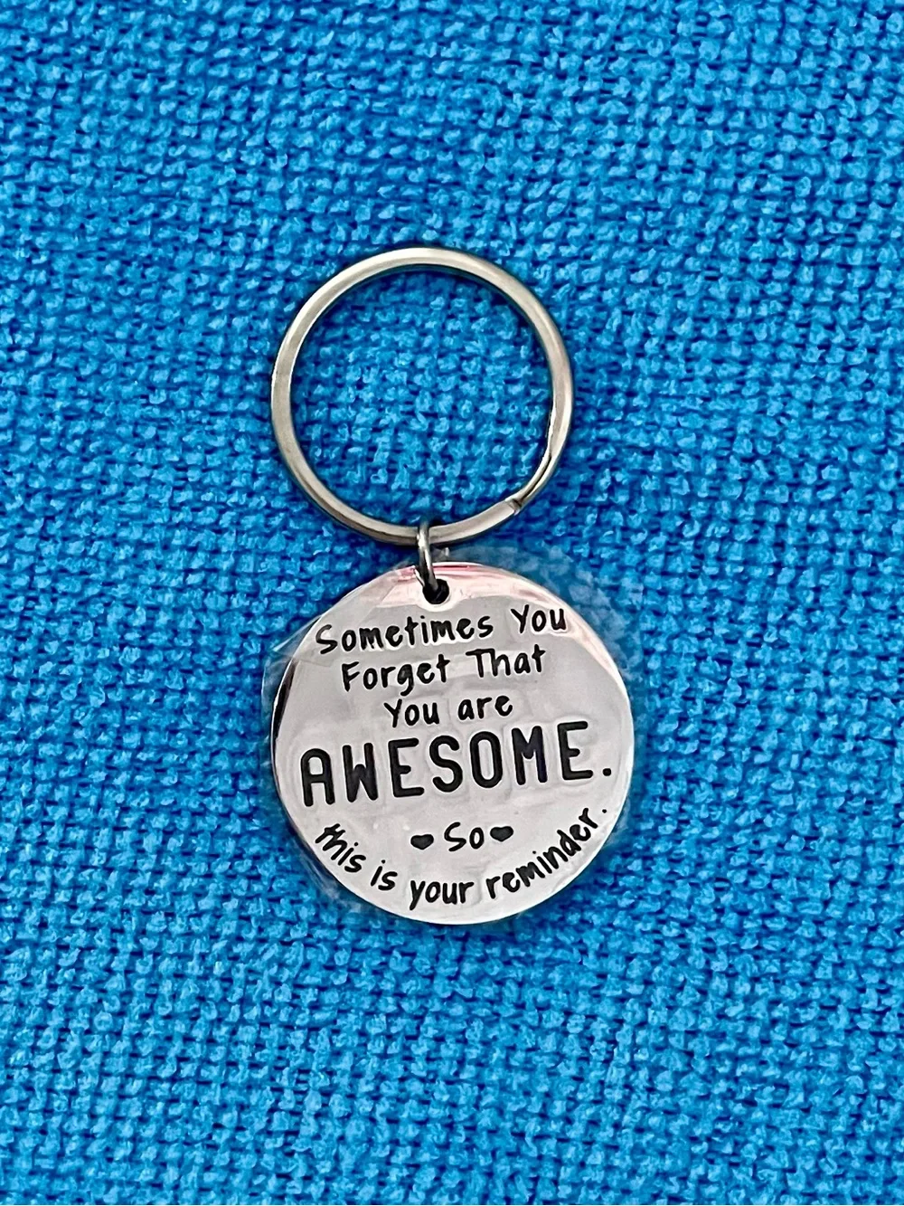 Silver 'You Are Awesome' Keychain